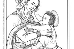 Madonna and Child – digital drawing for the 2023 Christmas Coloring Contest