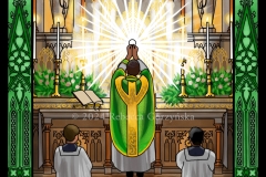 Consecration illustration for Gather and Pray, LLC – digital illustration