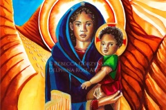 Our Lady of Perpetual Help (Help of Refugees), watercolor and colored pencil