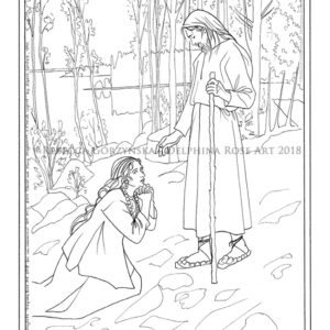 Christ and Mary Magdalene coloring page
