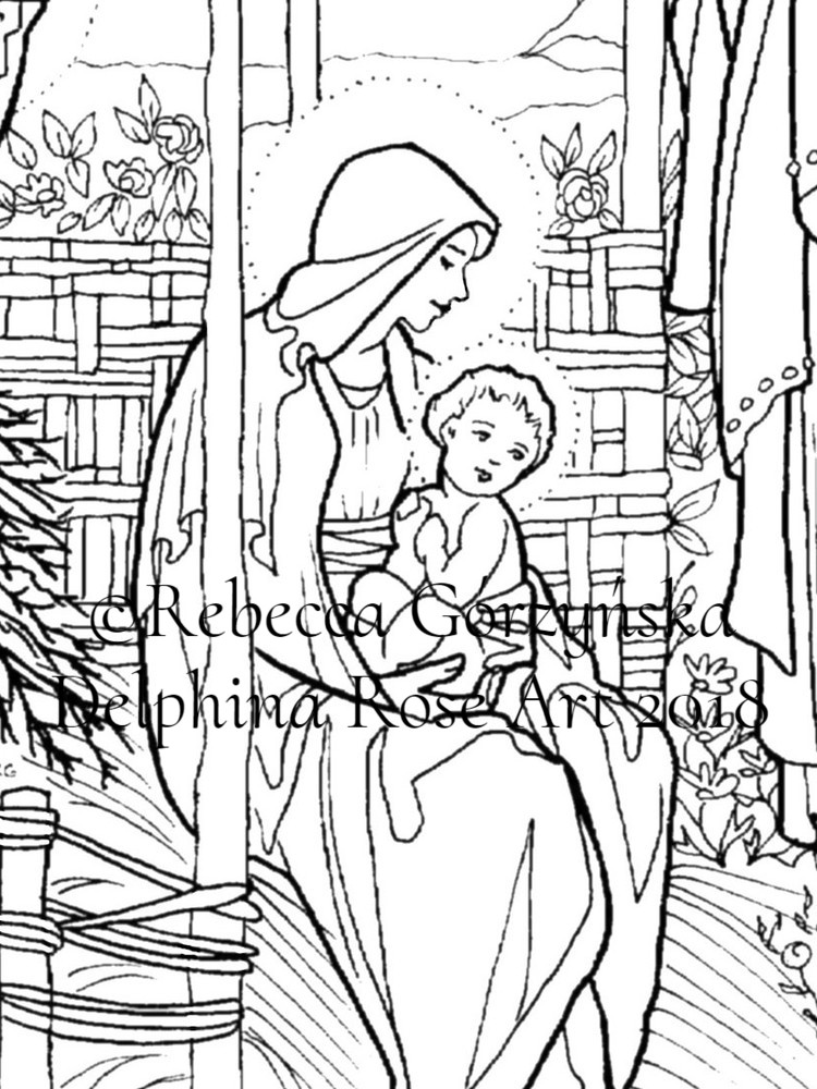 Burne-Jones - Adoration of the Magi coloring page