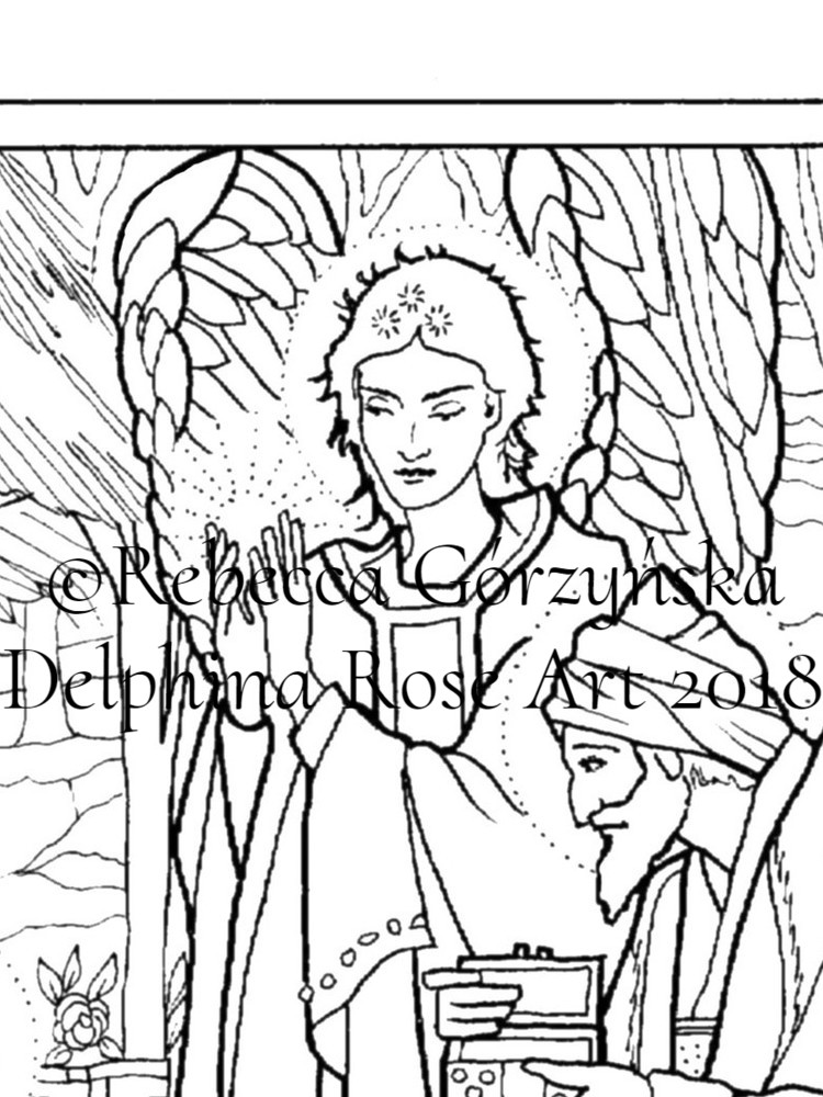 Burne-Jones - Adoration of the Magi coloring page
