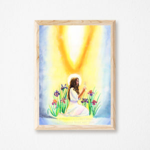 annunciation - incarnation - girl with flowers