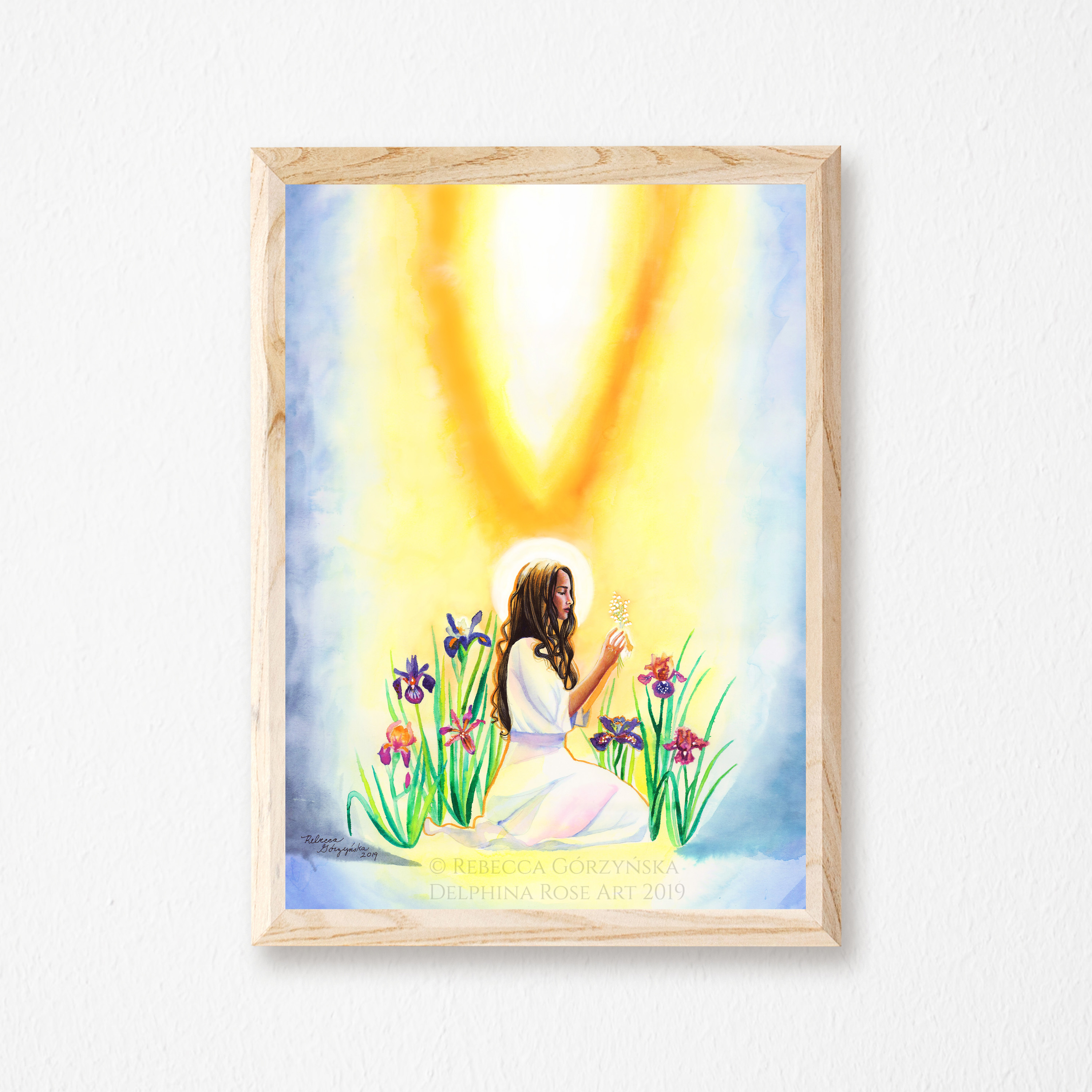 annunciation - incarnation - girl with flowers
