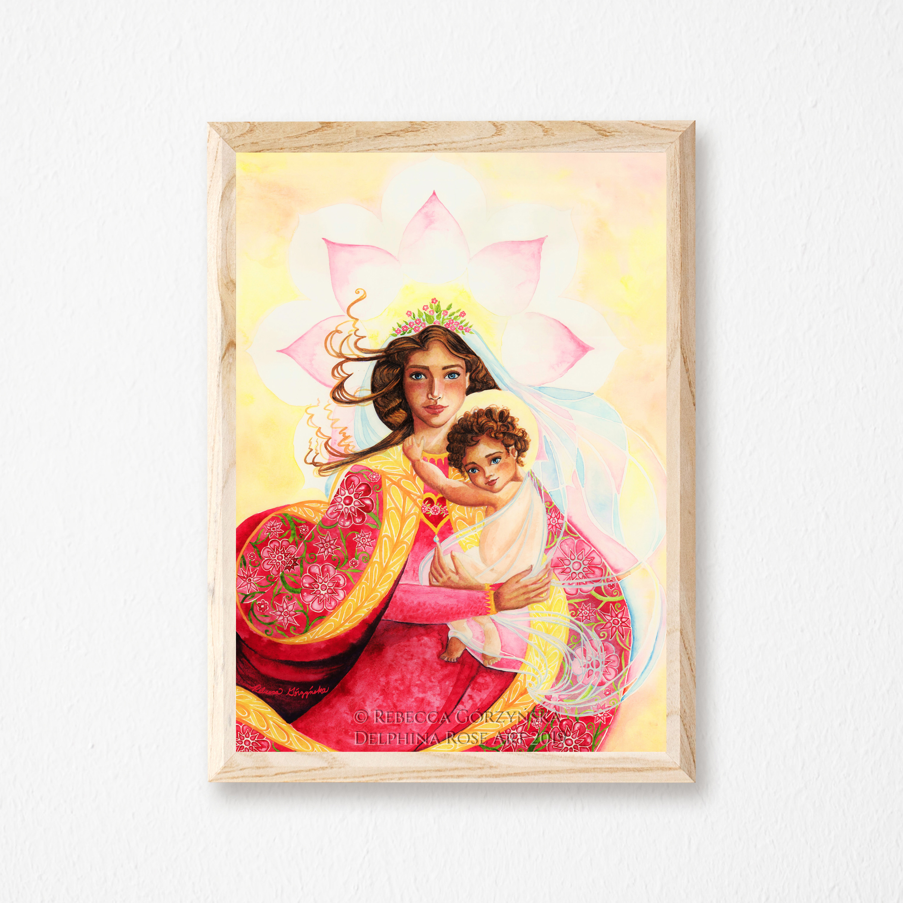 madonna and child pink dress - mystical rose