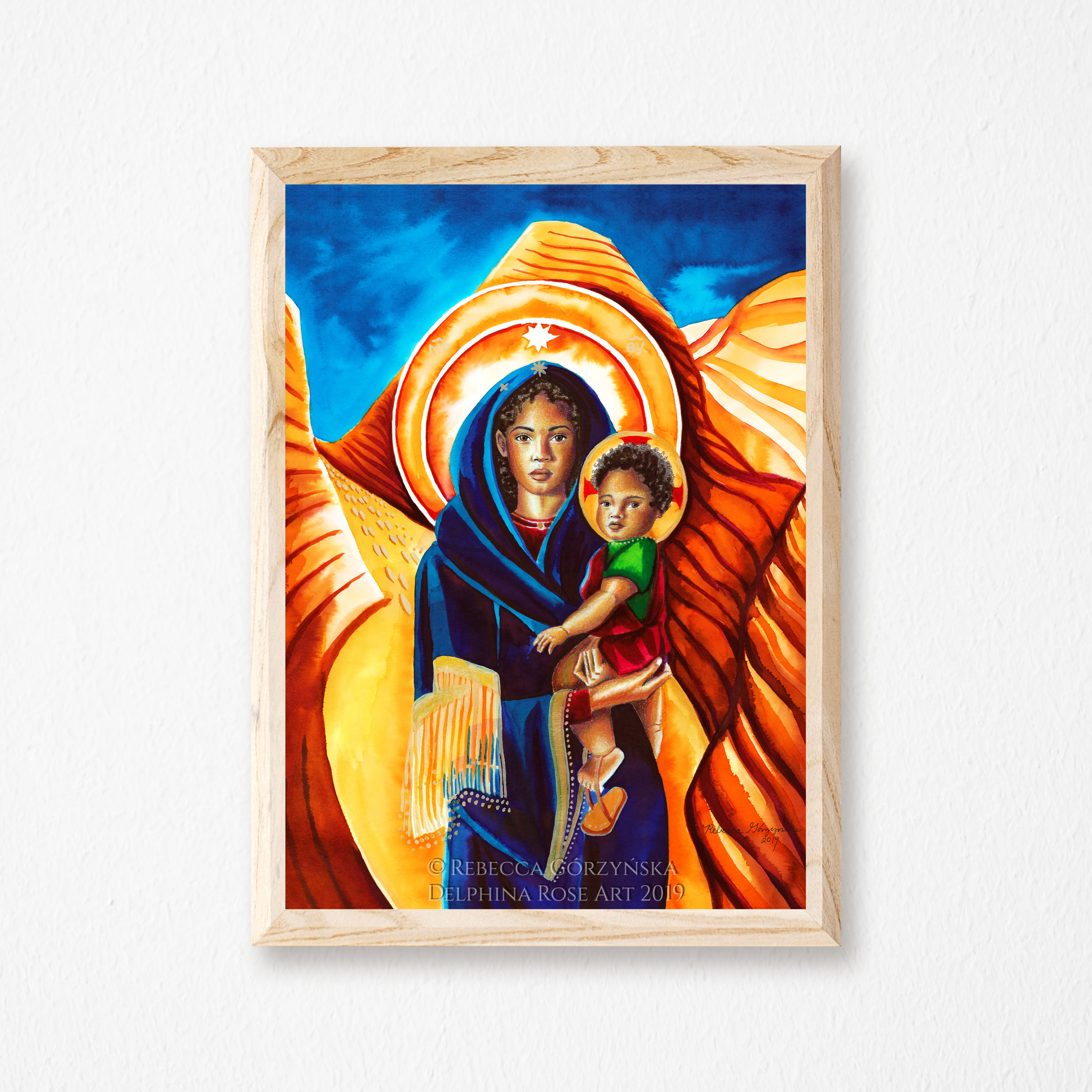 Perpetual Help - Mary and child Jesus in desert