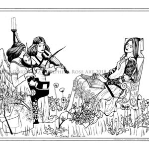 Saint Cecilia - from J. W. Waterhouse, 1895 - Rebecca Górzyńska @ Delphina Rose Art, 2018