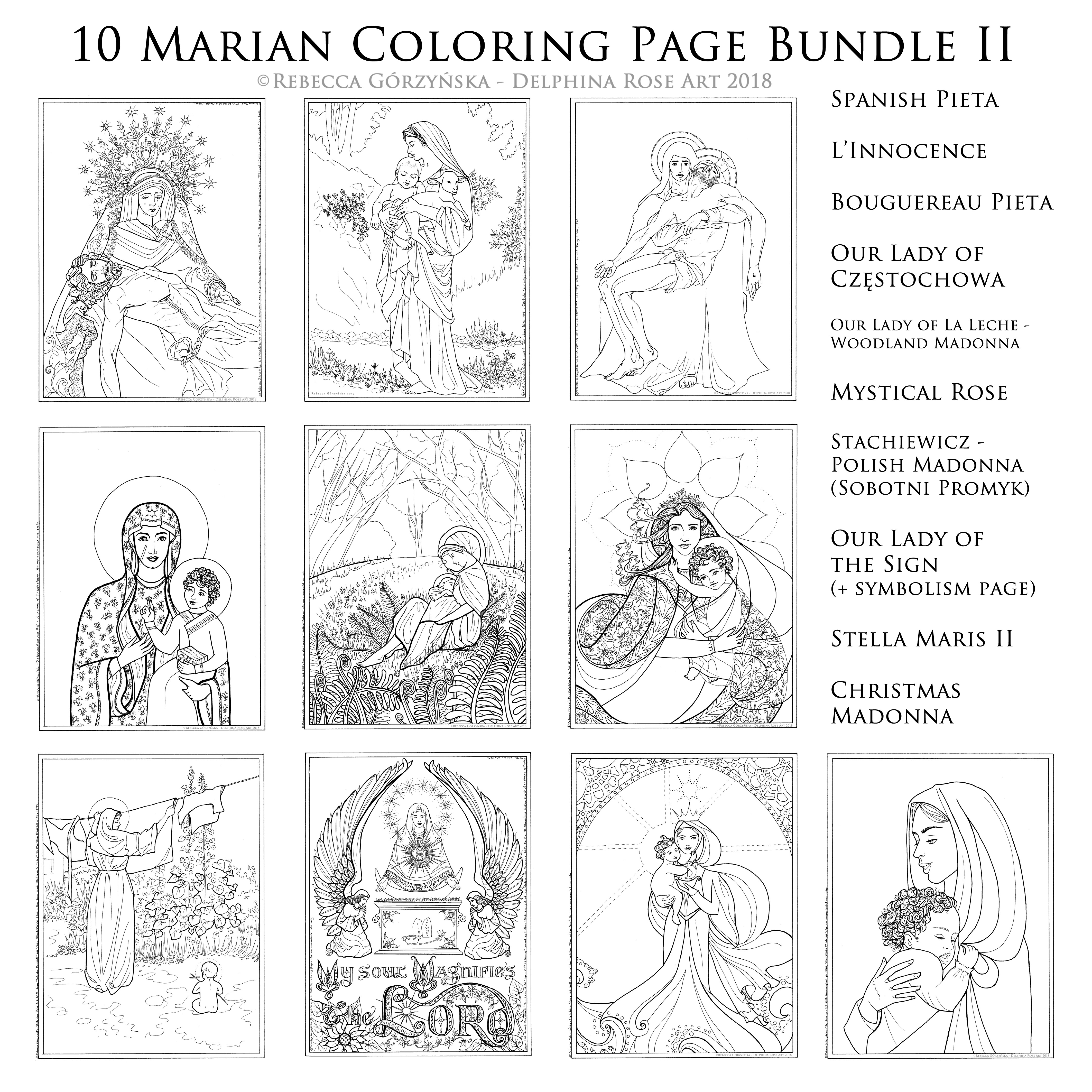 thumbnail of Marian coloring page collection 2