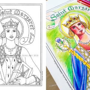 Coloring page of St Margaret of Scotland
