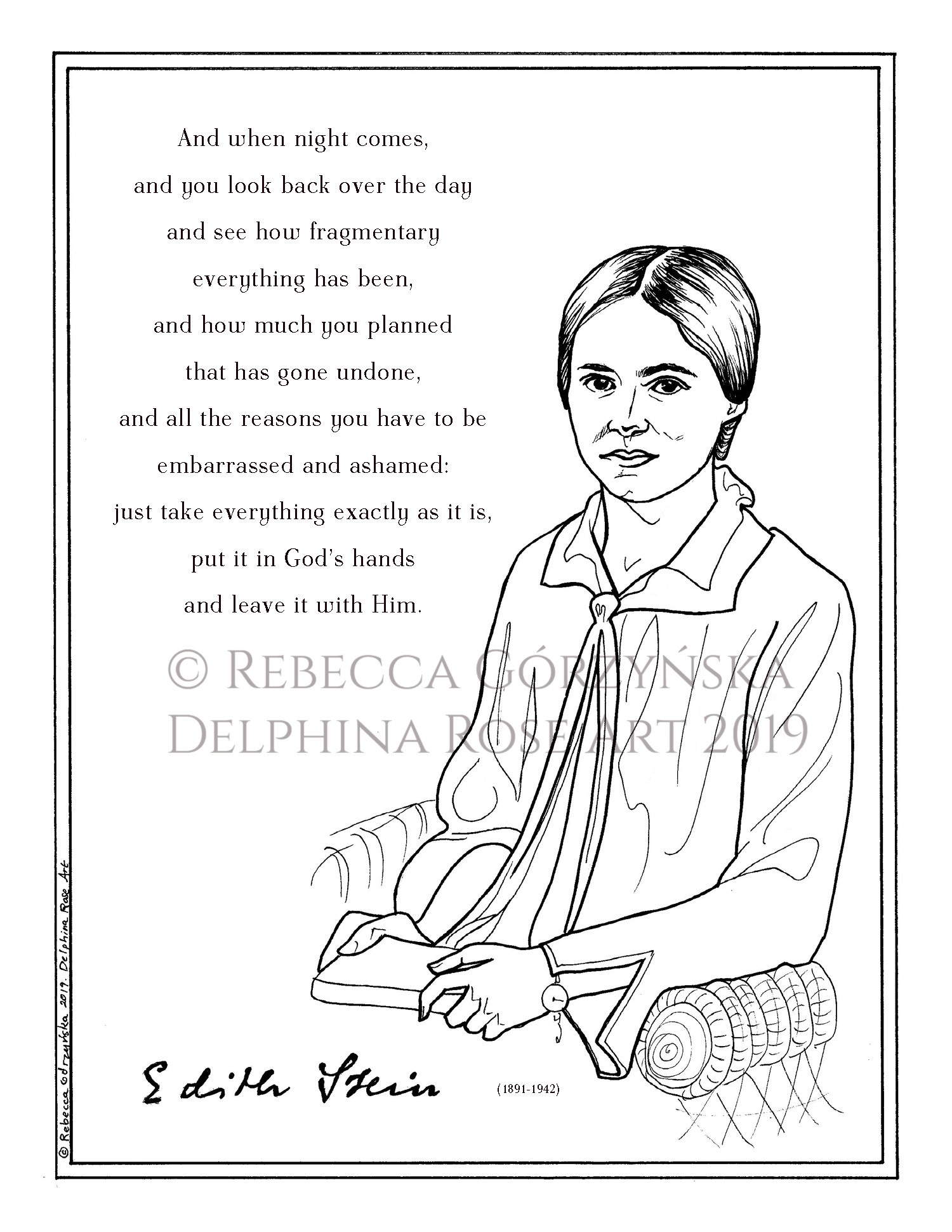 coloring page Edith Stein