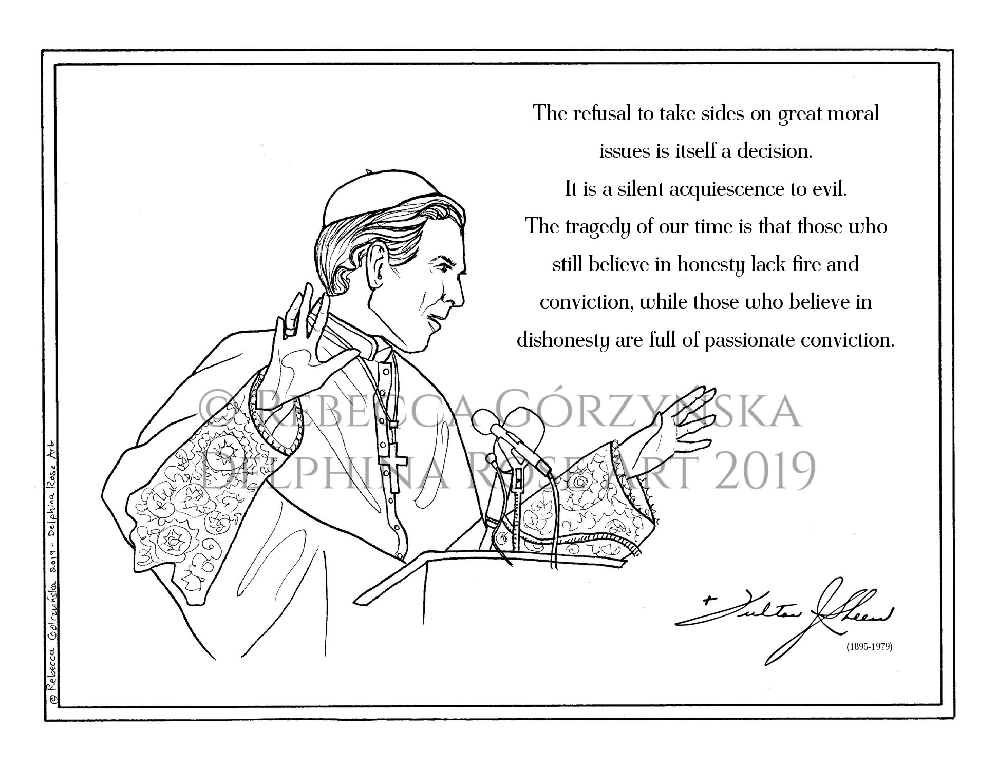 Coloring page Fulton sheen