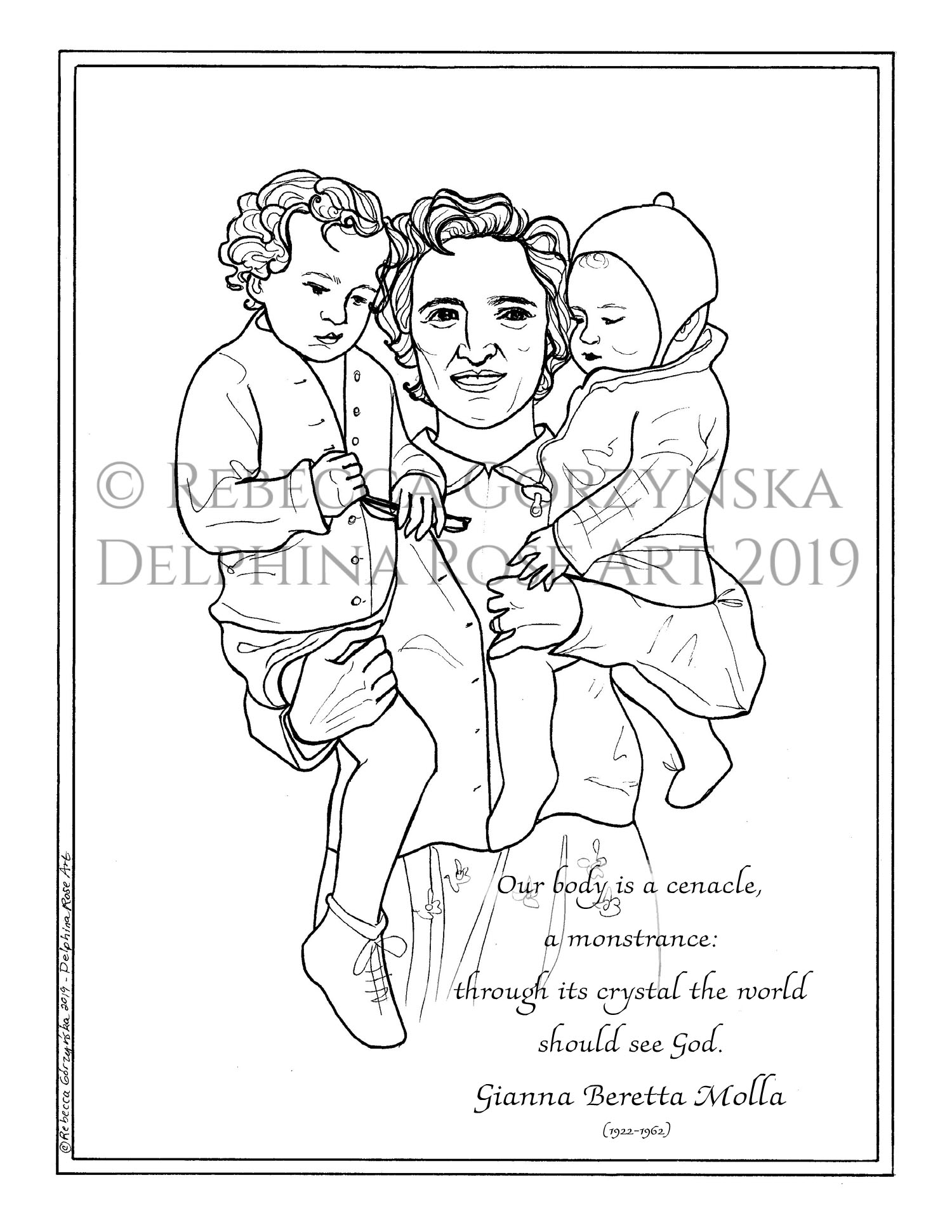 Coloring page Gianna beretta molla