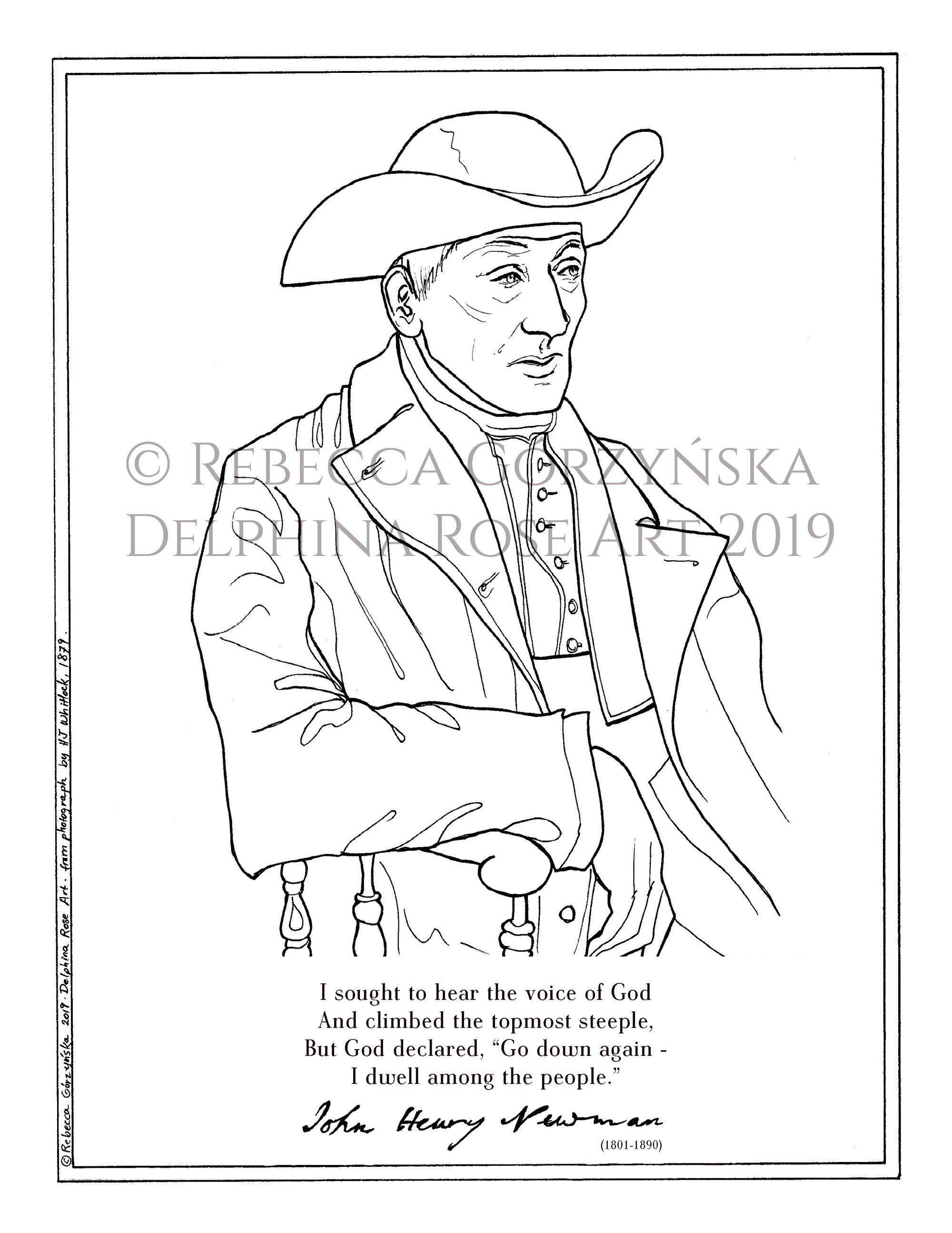 Coloring page John henry newman