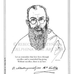 Coloring page Maximilian Kolbe