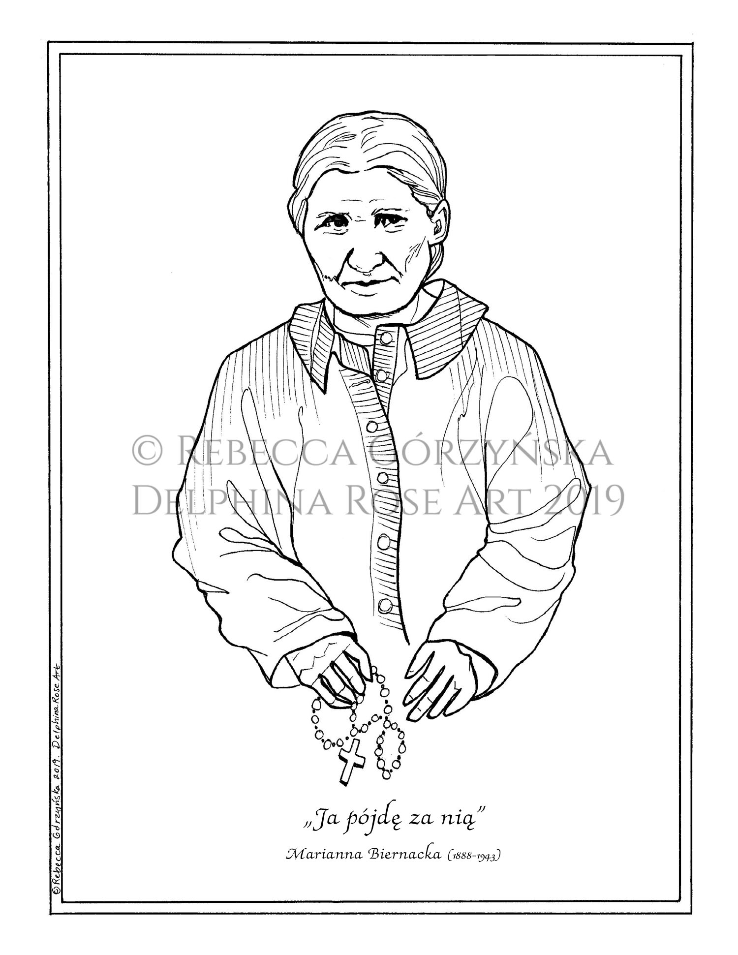 Coloring page Marianna Biernacka