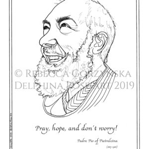 Coloring page Padre Pio