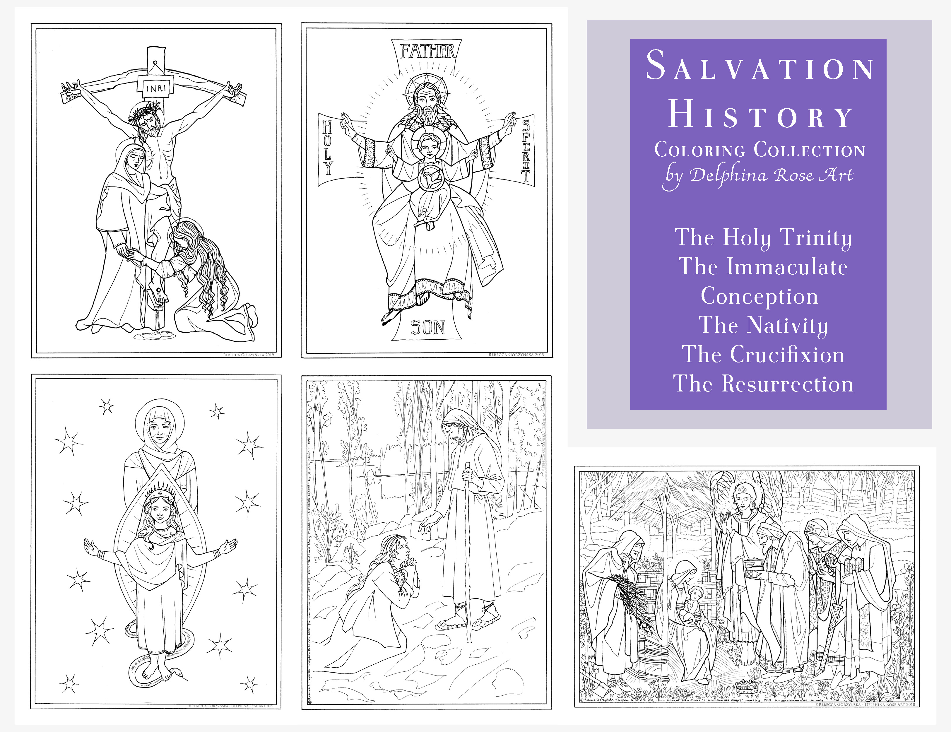 Giant Catholic Coloring Book: 50+ pages of Mary and the Saints (PDF) - Image 8