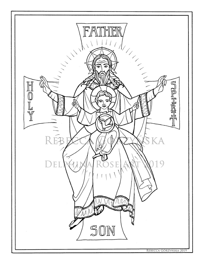 trinity coloring page