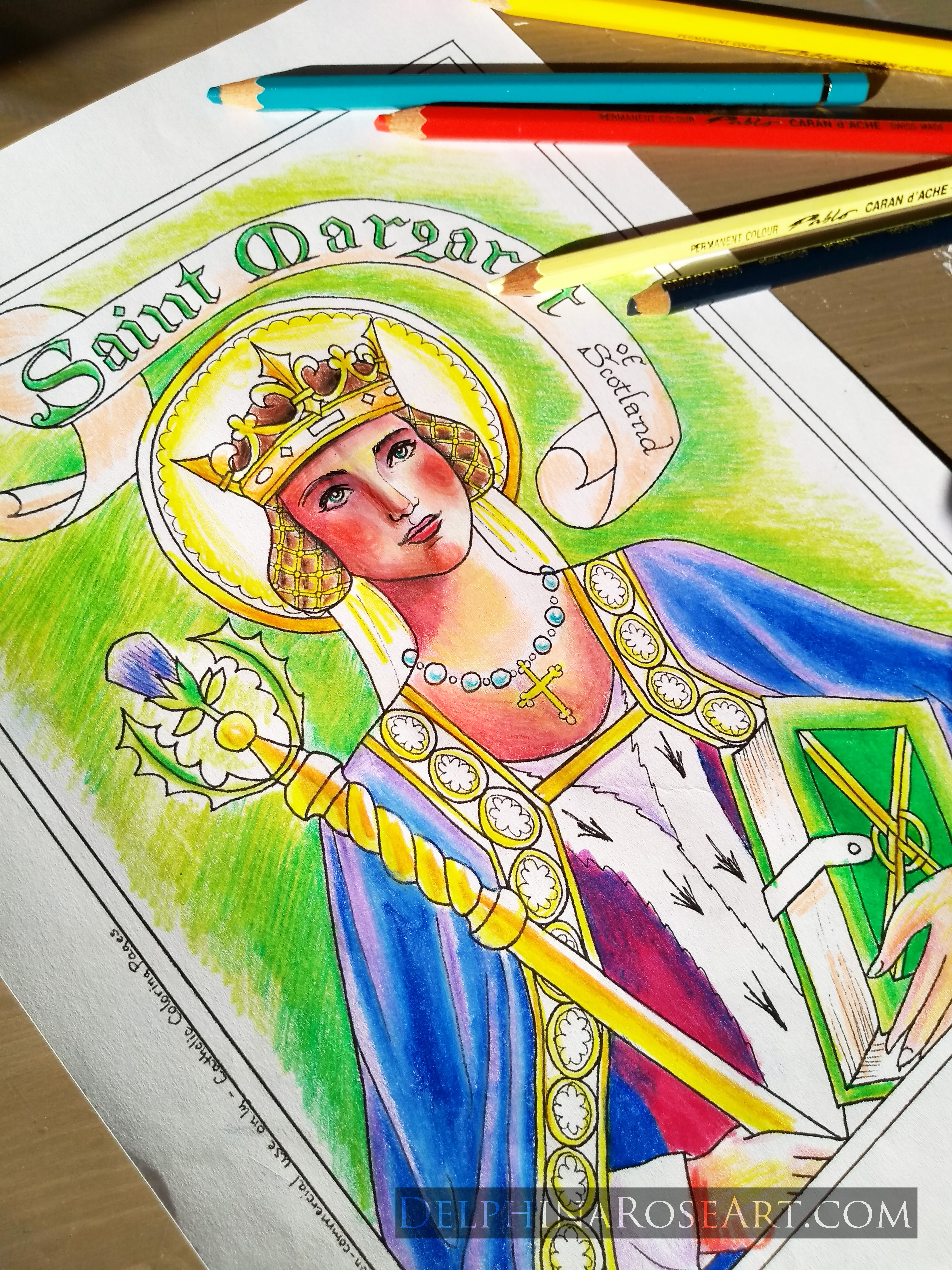 coloring page of Margaret of Scotland
