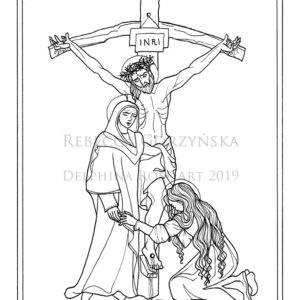 coloring page of the Crucifixion