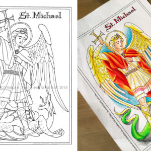 St Michael the Archangel coloring page