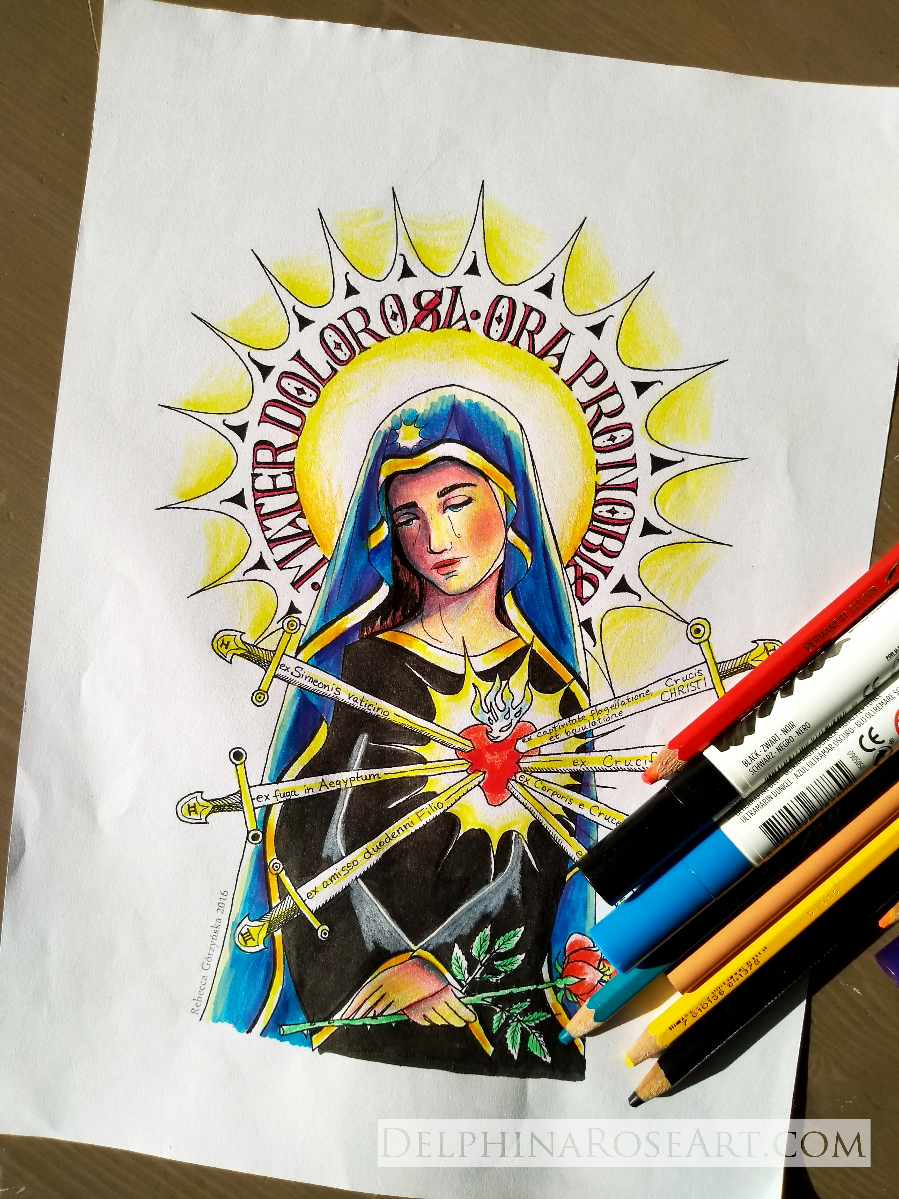 Our Lady of Sorrows coloring page