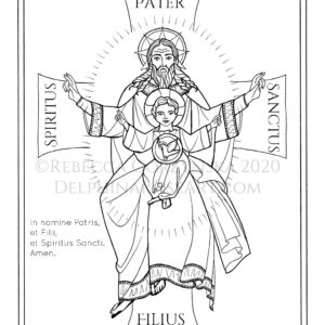 signum crucis - Trinitas - Latin coloring page
