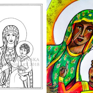 Our Lady of Częstochowa coloring page