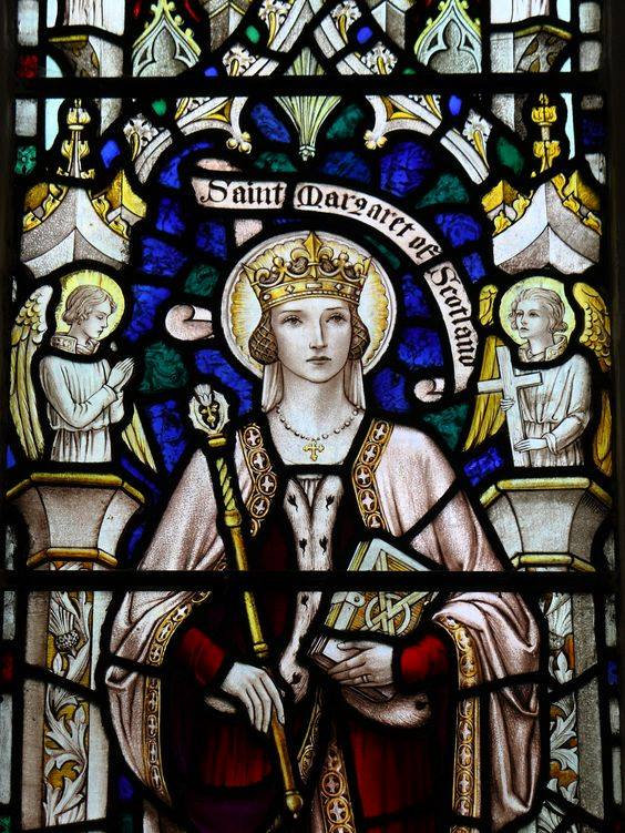 stained glass window of Margaret of Scotland