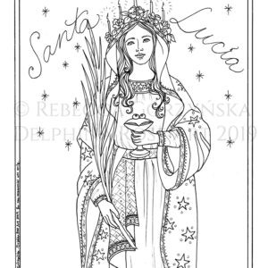 Coloring page of St Lucy