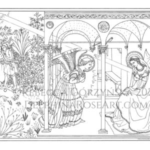 Fra Angelico Annunciation coloring page