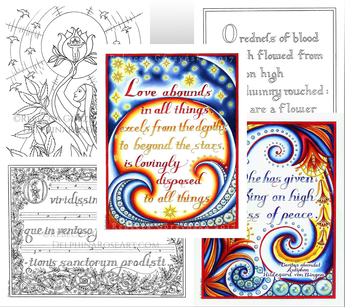 PDF Coloring Book - Hildegard of Bingen