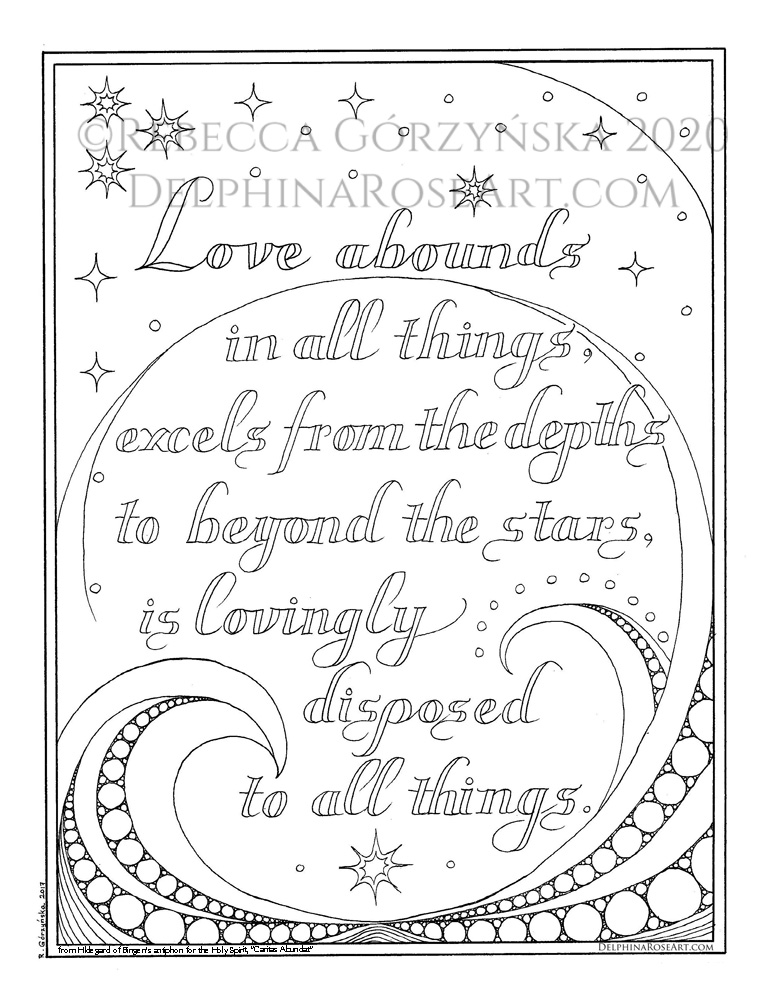 Caritas Abundat - PDF coloring page - Image 2