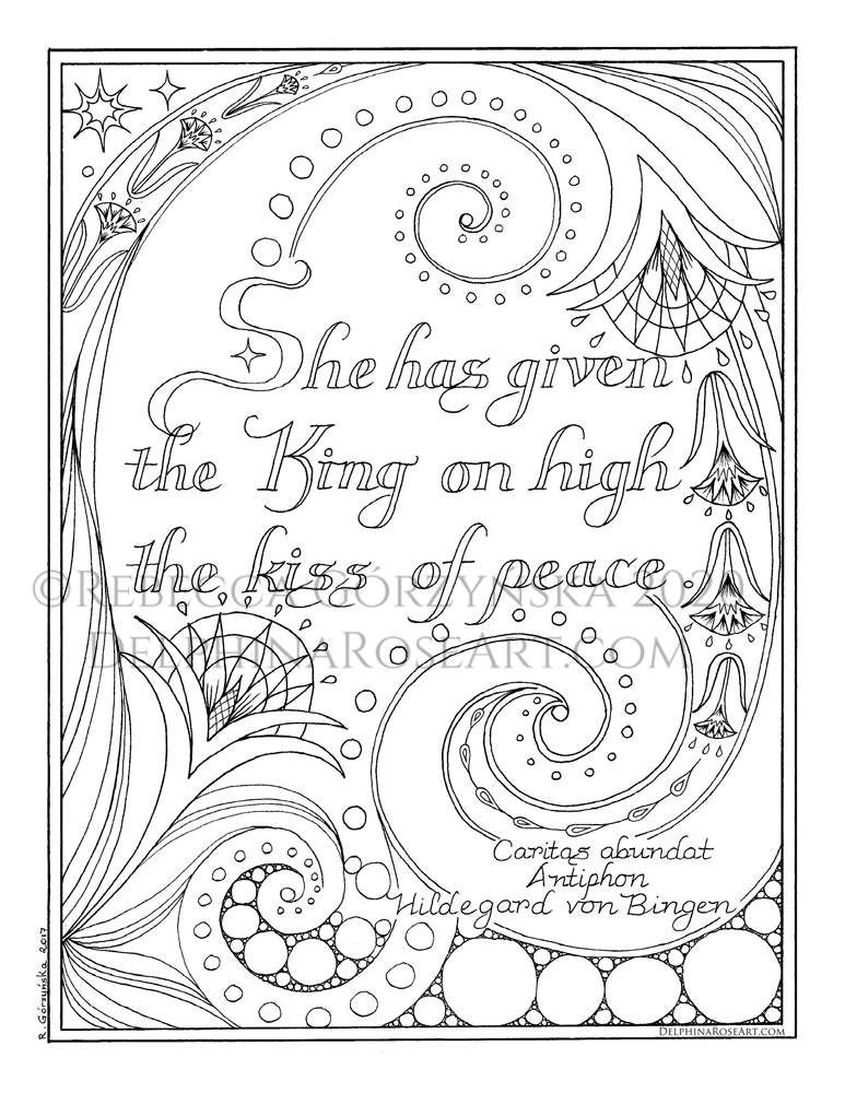 Caritas Abundat - PDF coloring page - Image 3