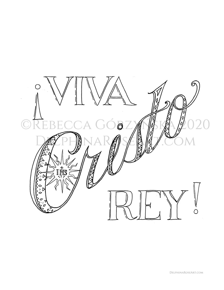 Viva Cristo Rey - Bl. Miguel Pro - PDF coloring page - Image 4